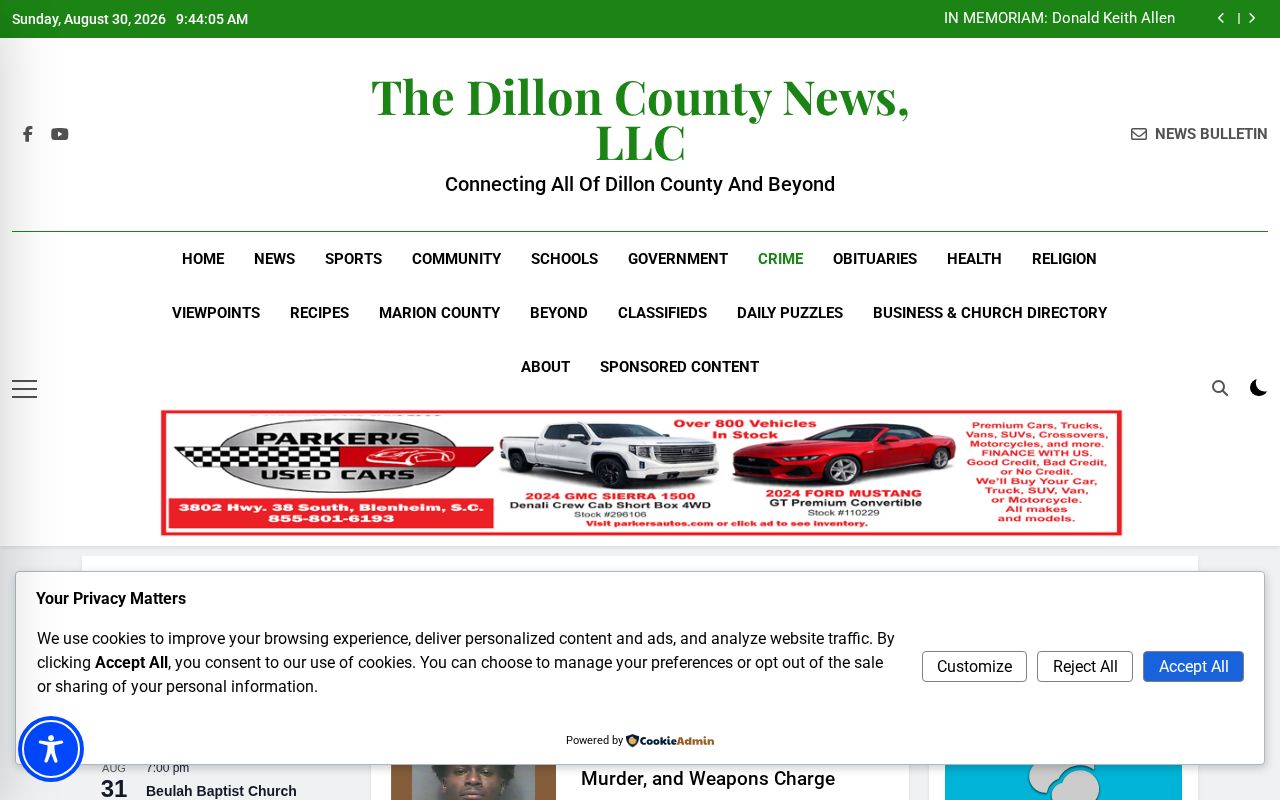 Dillon County crime news and booking-record reporting source